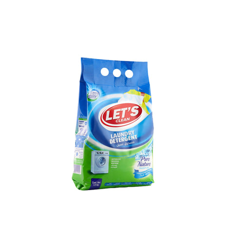 Let's Clean Detergent Powder For Automatic Pure Nature 1.5KG