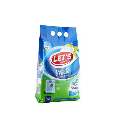 Let's Clean Detergent Powder For Automatic Pure Nature 2KG