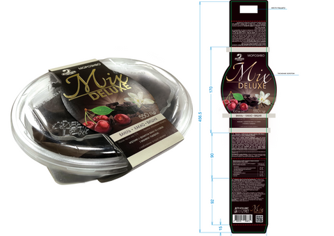 Lasunka Cake Mix Deluxe Vanilla-Cocoa-Fruit Ice Cream 550g