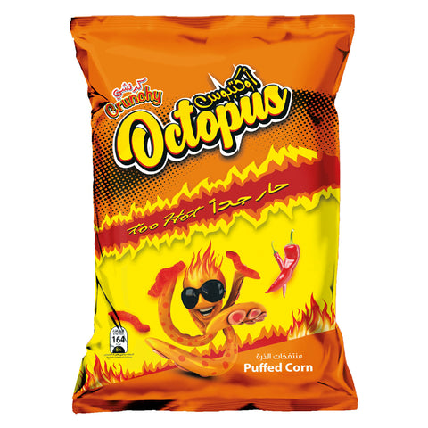 Octopus أوكتبوس Puffed Corn Chips Too Hot 200g