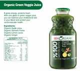 Ben Organic Green Veggie Juice % Sugar, Gluten Free Glass Bottle 946 ml