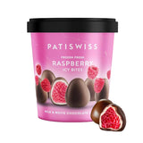 Patiswiss Frozen Fresh STRAWBERRY & RASPBERRY Icey Bites Coated in Milk and White Chocolate Each 250g (Combo of 2)