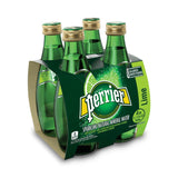 Perrier Lime Flavoured Water Glass Bottle Pack Of 6 (4x330ml) 24 bottles