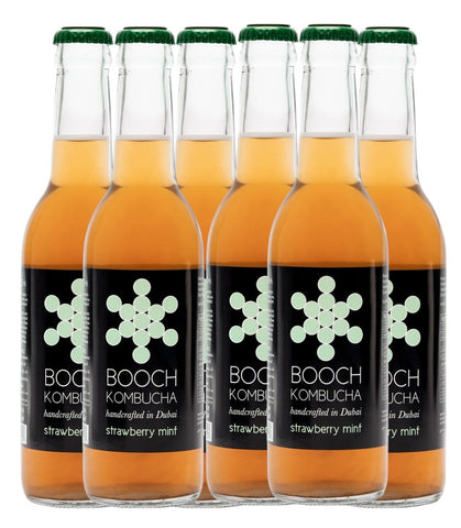 Booch Kombucha Strawberry Mint (Pack of 6) 300ml