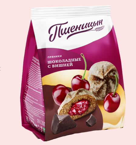 Pshenitsyn Gingerbread Chocolate Cherry Cookies 200g