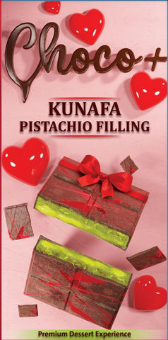 Choco+ Celebration Pistachio Kunafa Milk Dubai Chocolate Bar 200g