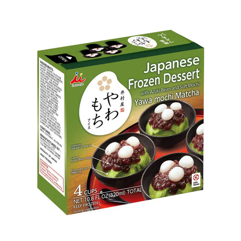 Japanese Frozen Dessert Yawamochi Matcha (4 Cups) 320ml