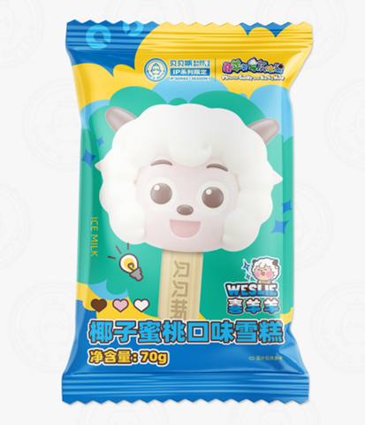 Pleasant Sheep Coconut & Peach Ice Cream 70g