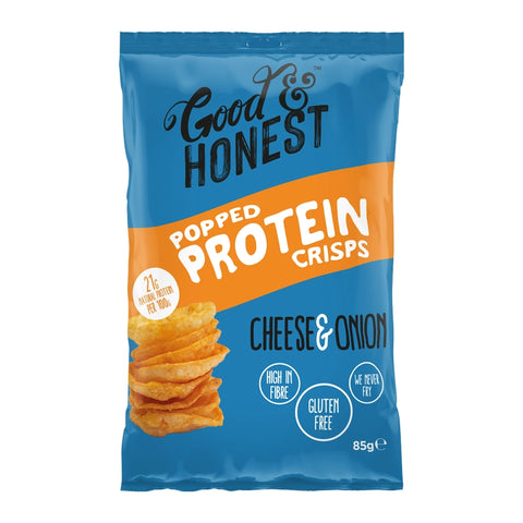 Good & Honest Gluten-Free Cheese & Onion Popped Protein Crisps 85g