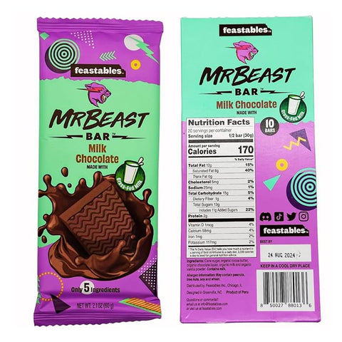 Feastables MrBeast Milk Chocolate Bar 60g