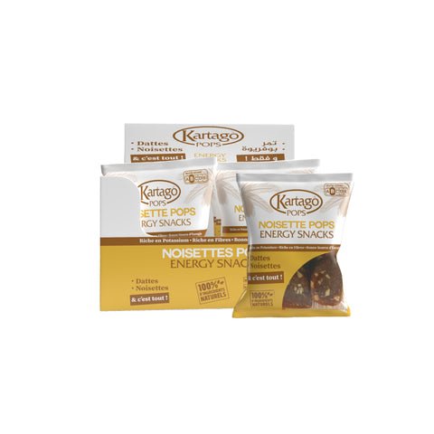Kartago Pops Hazelnut Pops Energy Snacks 12 pack Each 50g