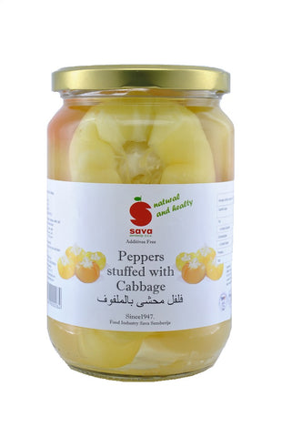 Sava Pickled Peppers Stuffed with Cabbage 720 ml