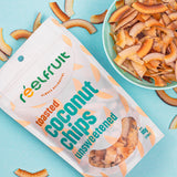 Reelfruit Organic, Vegan & Gluten Free Unsweetened Toasted Coconut Chips 100g