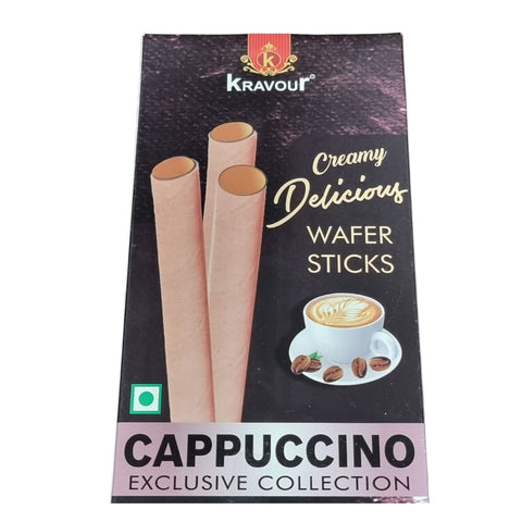 Kravour Cappuccino Wafer Rolls75g