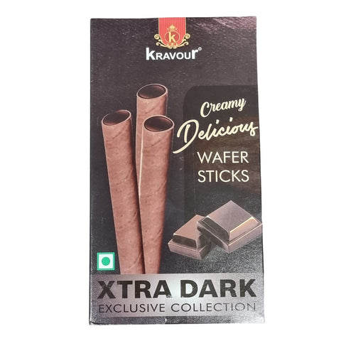 Kravour Xtra Dark Wafer Rolls 75g