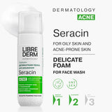 Librederm Seracin Foaming Cleanser, Ultra Gentle Daily Face Wash, Removes Makeup 160ml