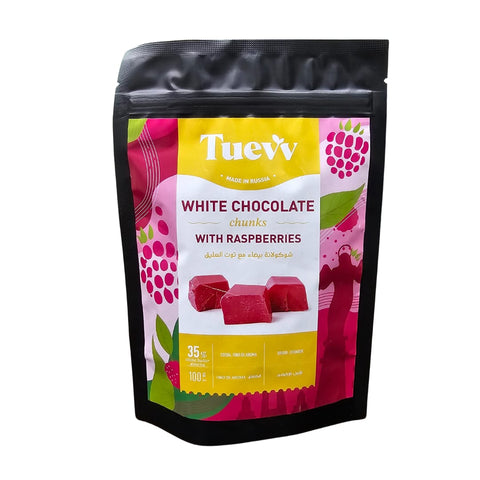 Tuevv White Chocolate with Raspberries 100g