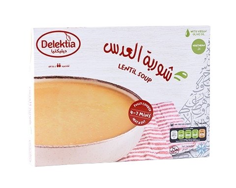 Delektia Lentil Soup Frozen Meal 500g - QualityFood