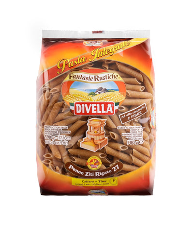 Divella Penne Ziti Rigate Integrali Pasta 500g - QualityFood
