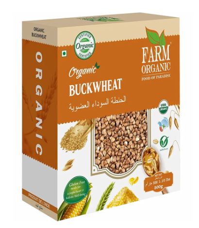 Farm Organic Gluten Free Buckwheat Whole 500g - QualityFood