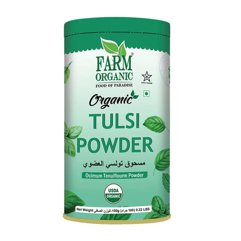 Farm Organic Gluten Free Tulsi Powder -100g - QualityFood