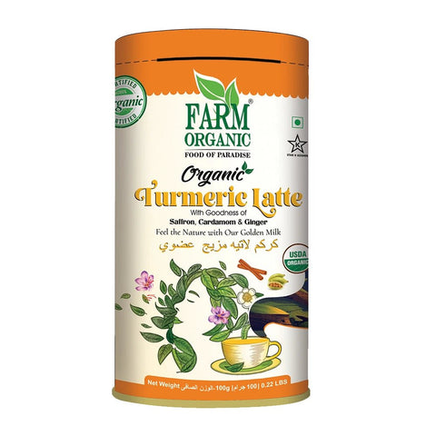 Farm Organic Gluten Free Turmeric Latte Mix - 100g - QualityFood