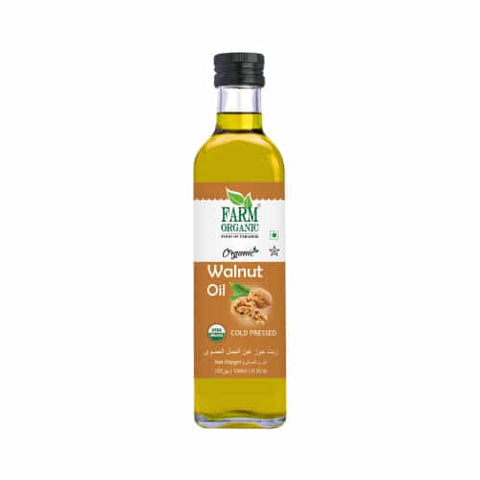 Farm Organic Gluten Free Walnut Oil (Cold Pressed) 100ml - QualityFood