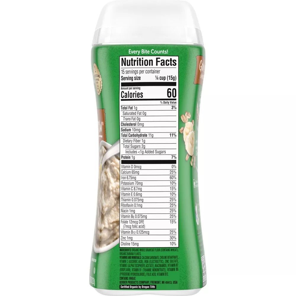 Gerber oatmeal baby sales food