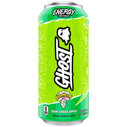 Ghost Energy Warheads Sour Green Apple 355 ml - QualityFood