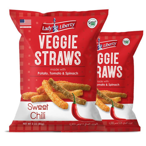 Lady Liberty Veggie Straws, Sweet Chili, Non-GMO, 35g - QualityFood