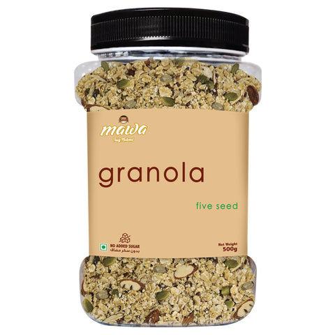 Mawa Granola (Five Seed) No Added Sugar 500g - QualityFood