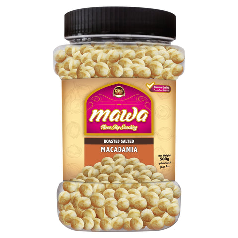 Mawa Roasted Salted Macadamia (Plastic Jar) 500g - QualityFood