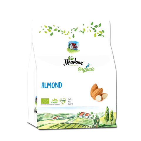 Meadows Organic Almonds 200g - QualityFood