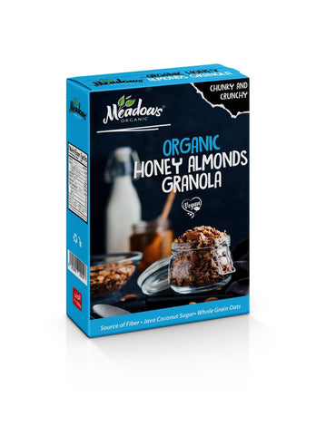 Meadows Organic Gluten Free Crunchy Honey Almond Granola 320g - QualityFood