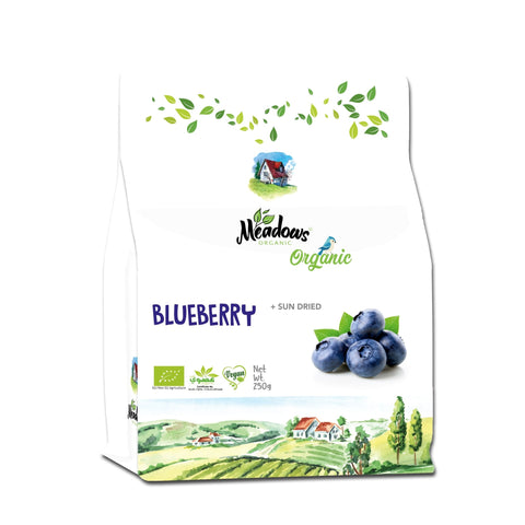 Meadows Organic Sundried Blueberry 250g - QualityFood