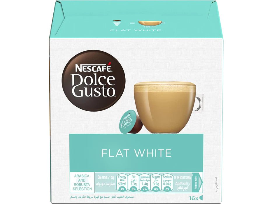 NESCAFE DOLCE GUSTO CAPSULES - COCONUT FLAT WHITE - 12 PODS - COFFE VEGAN  MIX
