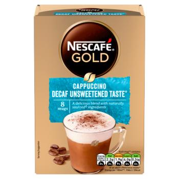 Nescafé Gold Cappuccino Decaf Unsweetened (8 x 15g) - 120g - QualityFood