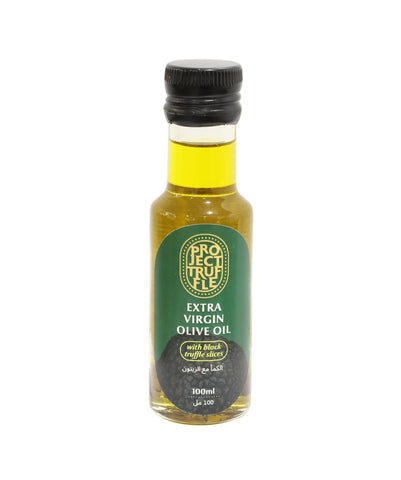 Olive oil with black truffle slices 100ml - QualityFood