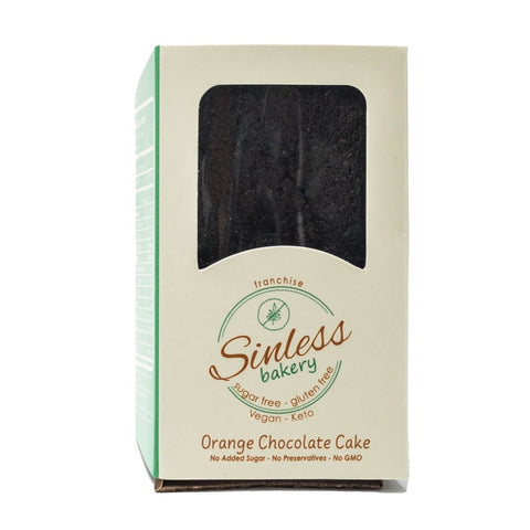 Sinless Bakery Gluten Free Orange Chocolate Cake 84g - QualityFood