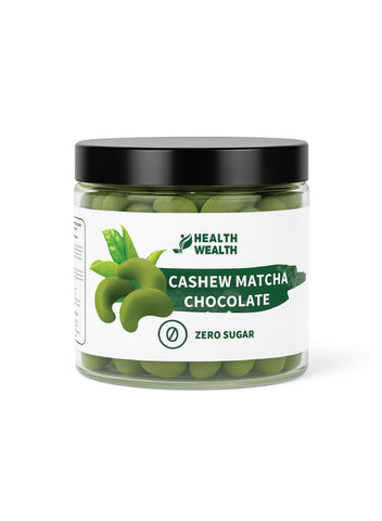 Health Wealth Cashew Matcha Chocolate Dragee Zero Sugar  175g