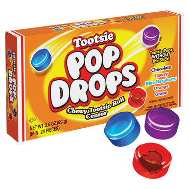 Tootsie Pop Drops Candy Chocolate, Cherry, Blue Raspberry, Orange & Grape 99g