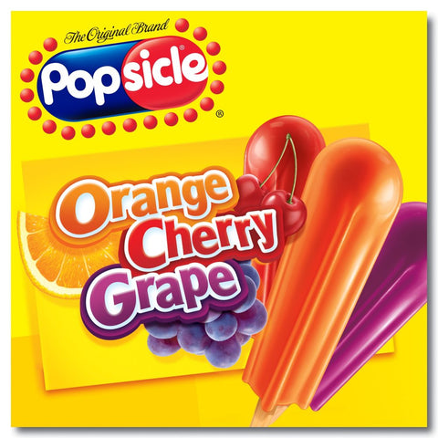 Popsicle Orange Cherry & Grape Pops 18 Each