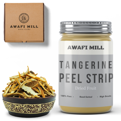 Awafi Mill Dried Tangerine Peel Strip Orange Peel Bottle of 100g