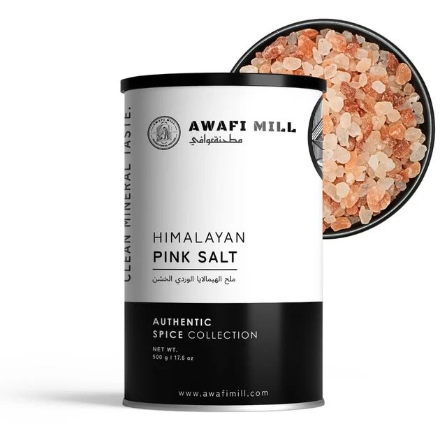 AWAFI MILL Coarse Himalayan Pink Salt 500g | Pink Rock Salt Granules