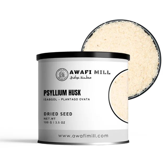AWAFI MILL Psyllium Husk Powder 100g | Isabgol | Ispaghula | Plantago ovata