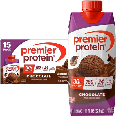 Premier Protein 30g High Protein Shake, Chocolate, 325ml (15 pk)