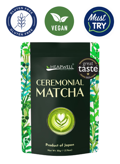 Heapwell Matcha - Classic Ceremonial Grade Matcha Powder from Japan, 50 g