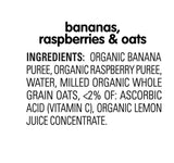 HappyBABY Organic Bananas, Raspberries & Oats Pouch 113g - image 2