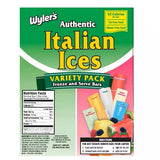 Wyler's Authentic Italian Ices Variety Pack Freeze & Serve Bars – 96 Count