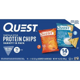 Quest Tortilla Style 18-19g Protein Chip Variety Pack, Nacho Cheese & Ranch, 32g (14 pk)